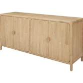 Hansville 4 Door Sideboard in Natural White Wash Wood